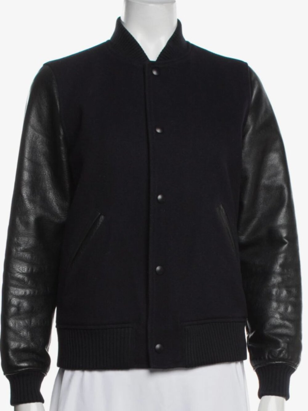 Sandro Maje Wool and leather bomber jacket